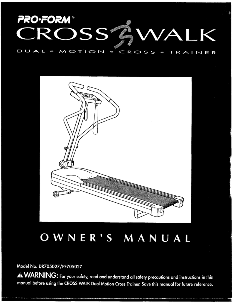 Pro-Form Cross Walk DR705027 owner's manual