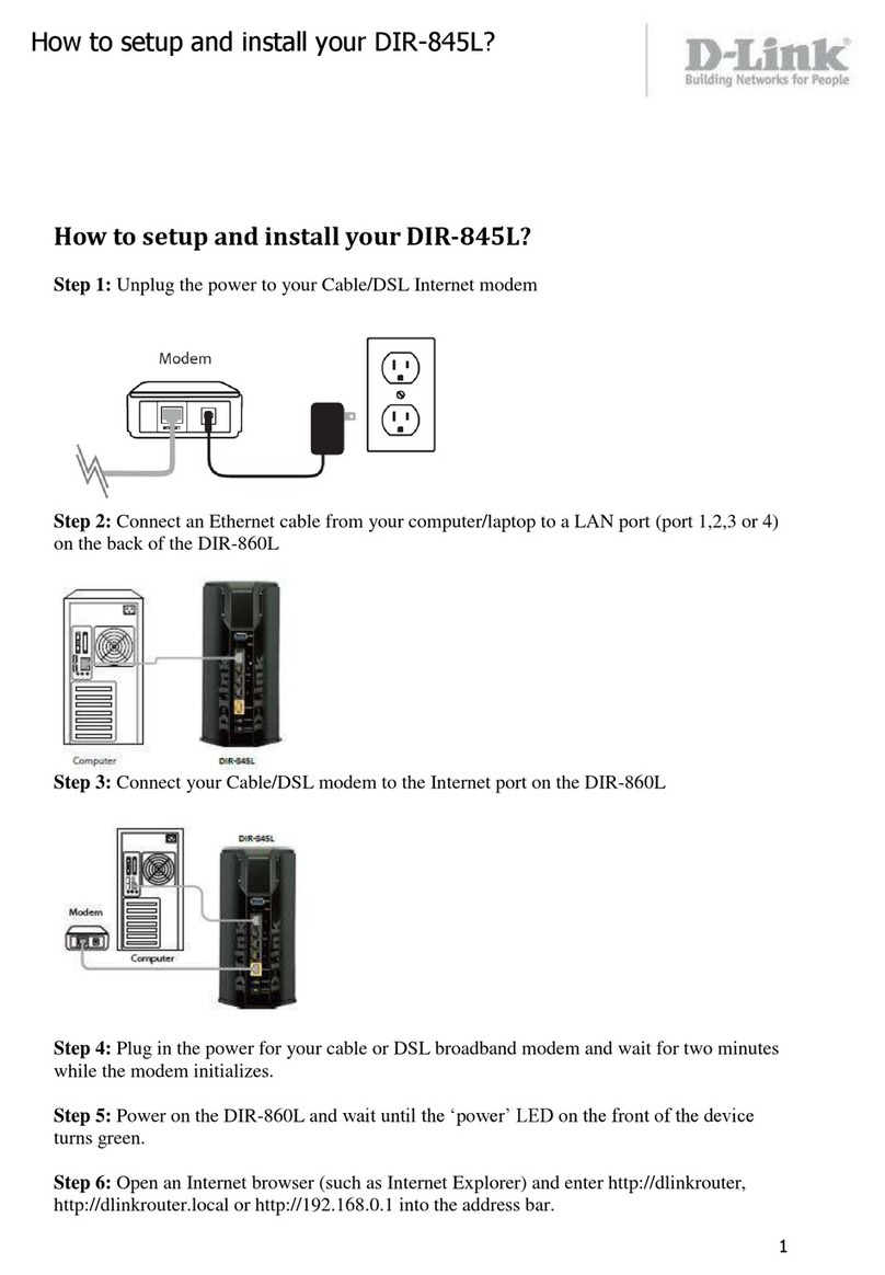 D-Link DIR-845L Operating and safety instructions