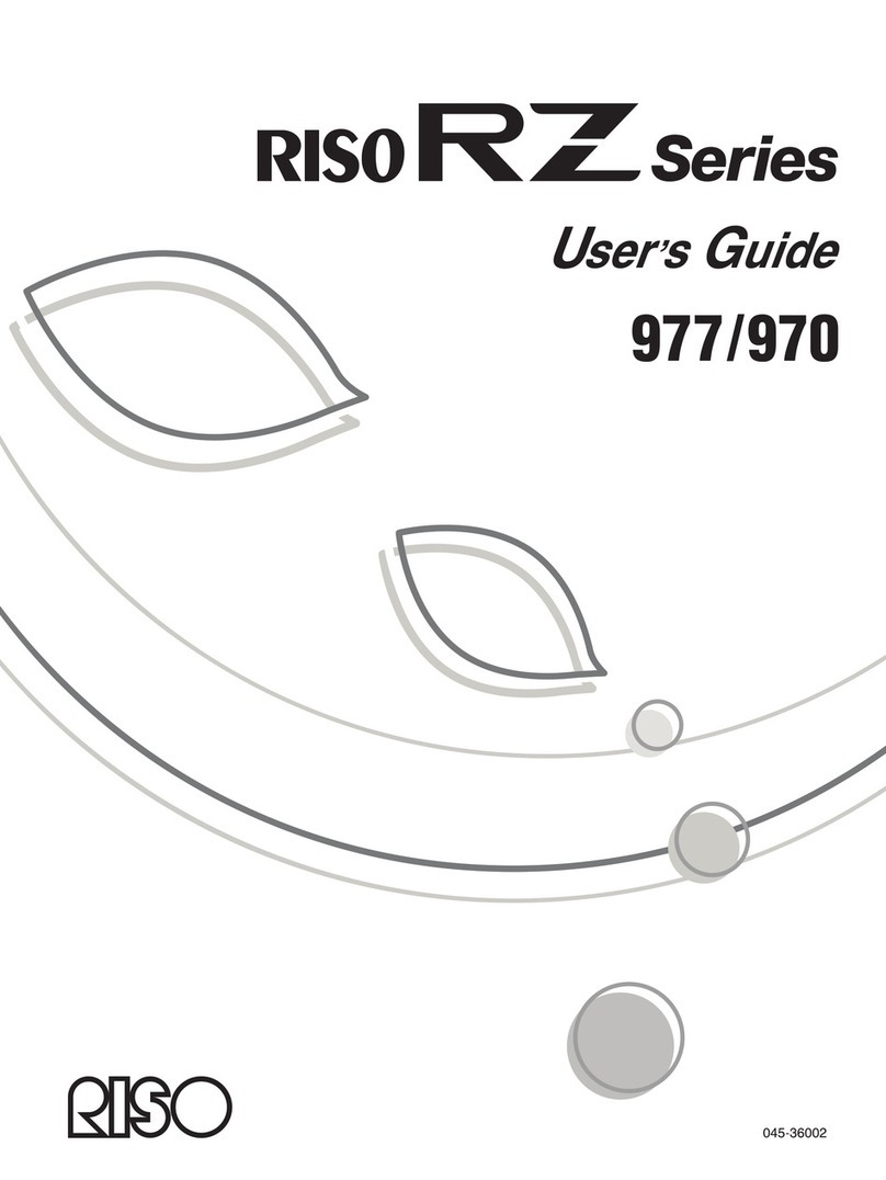 Riso RZ 970 Series User manual Riso RZ 970 Series User manual