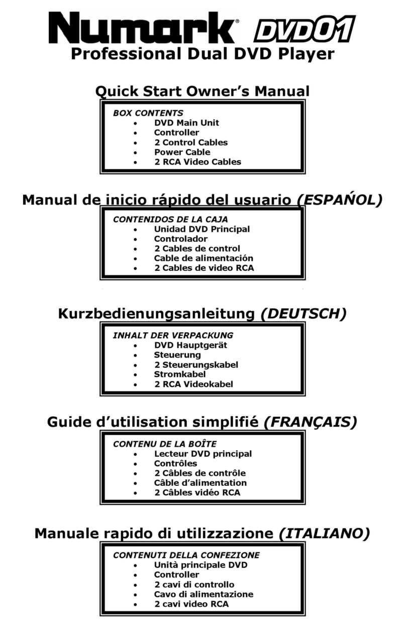 Numark DVD01 owner's manual