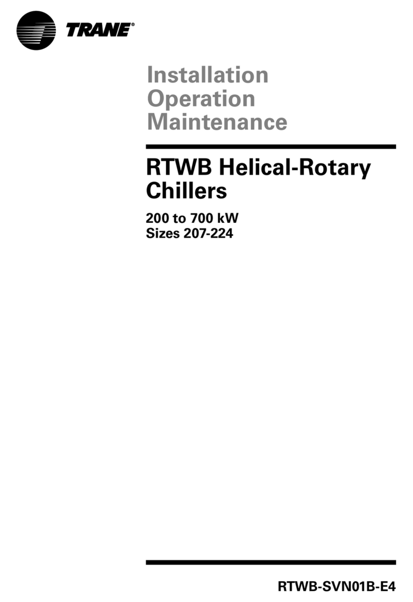 Trane RTWB Helical-Rotary Owner's manual