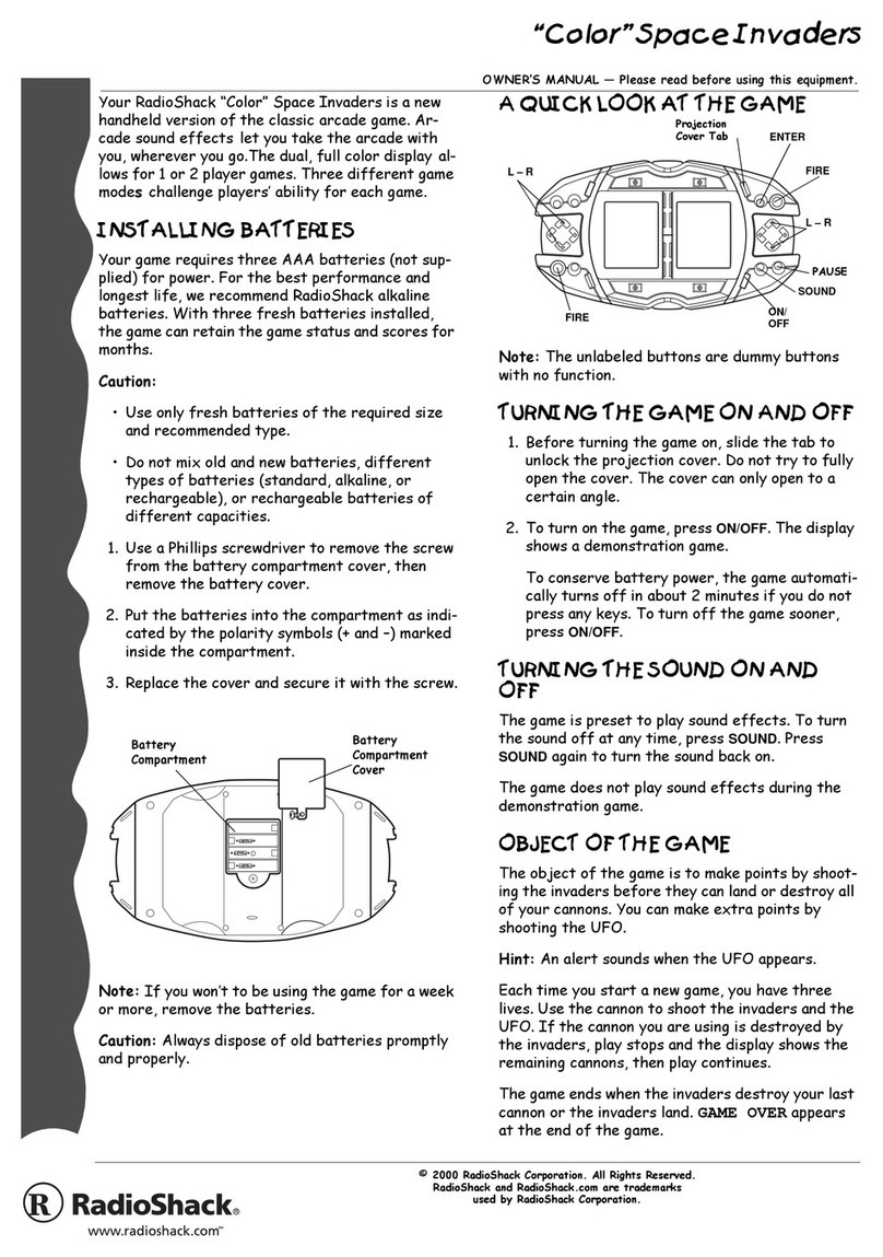 Radio Shack "Color" Space Invaders User manual