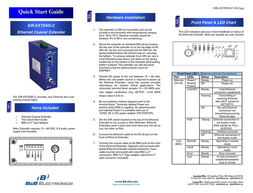 B&B EIR-EXTEND-C quick start guide