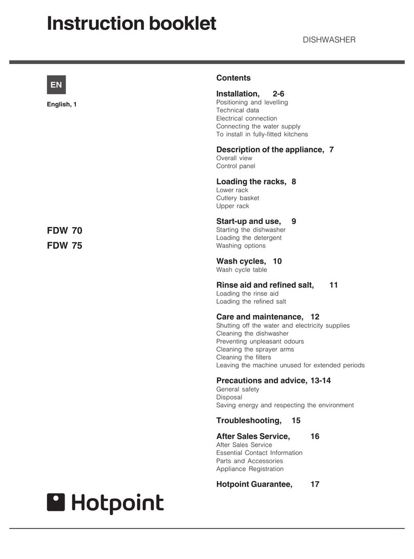 Hotpoint FDW 70 User manual