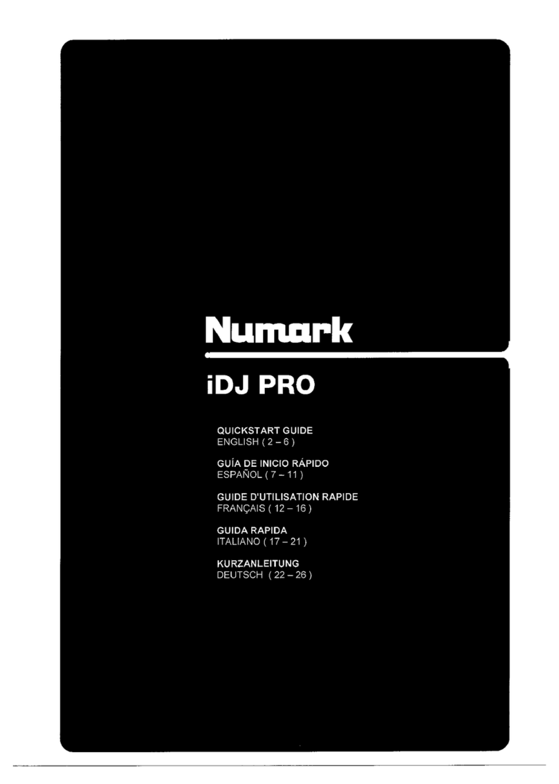 Numark IDJ PRO quick start guide