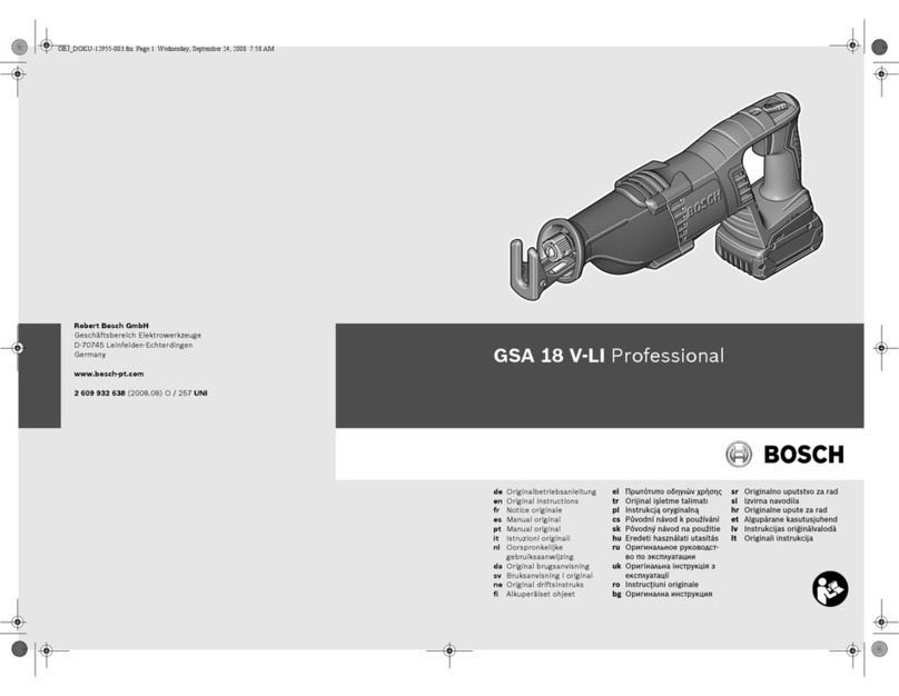 Bosch GSA 18 V-LI instruction manual