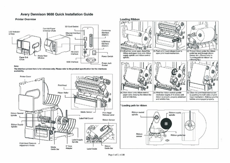 Avery Dennison 9688 User manual Avery Dennison 9688 User manual