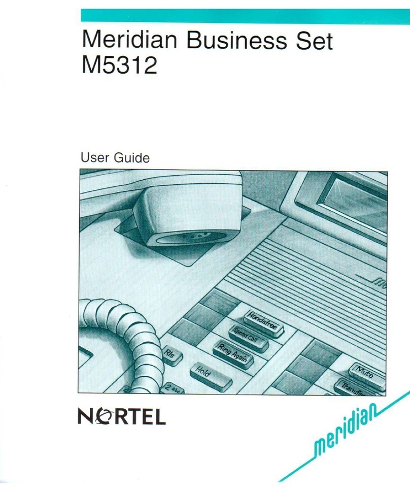 Nortel Meridian M5312 User manual Nortel Meridian M5312 User manual
