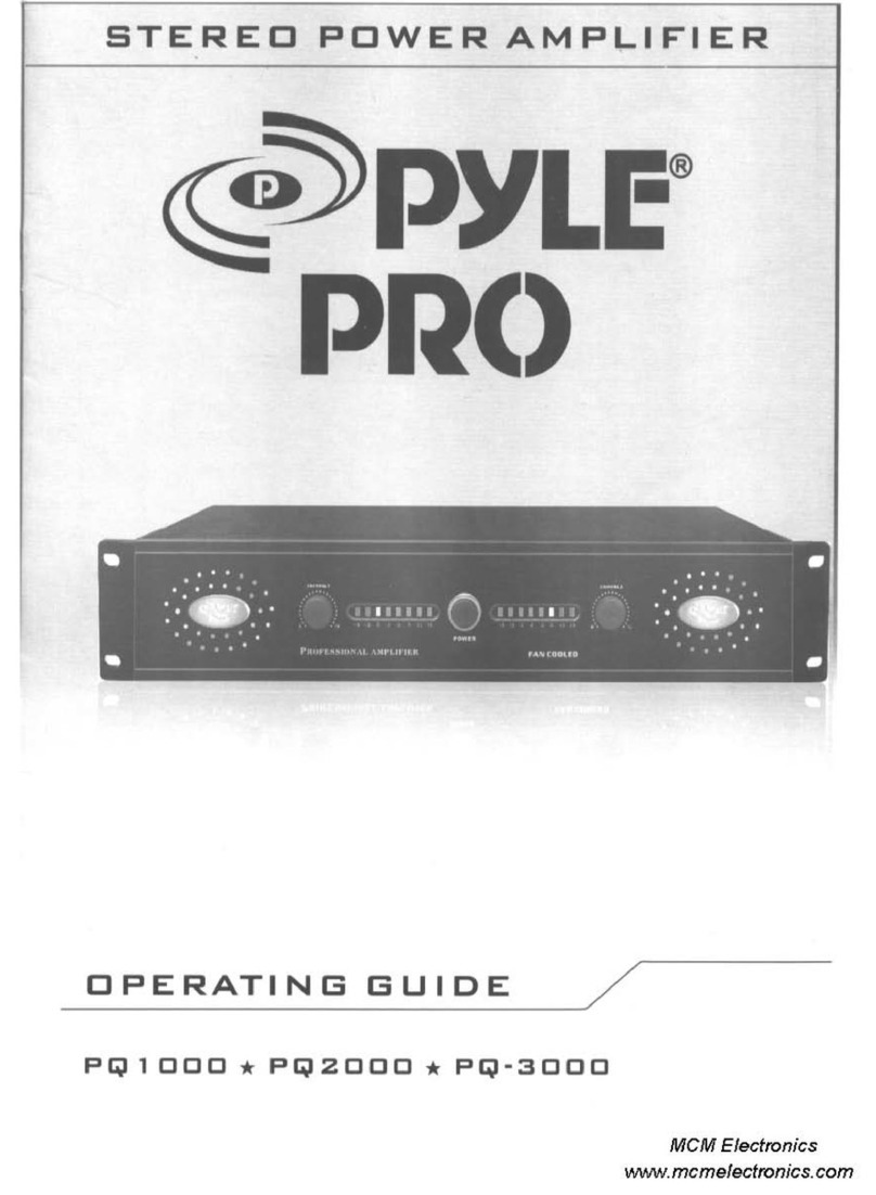 Pyle PQ1000 operating instructions