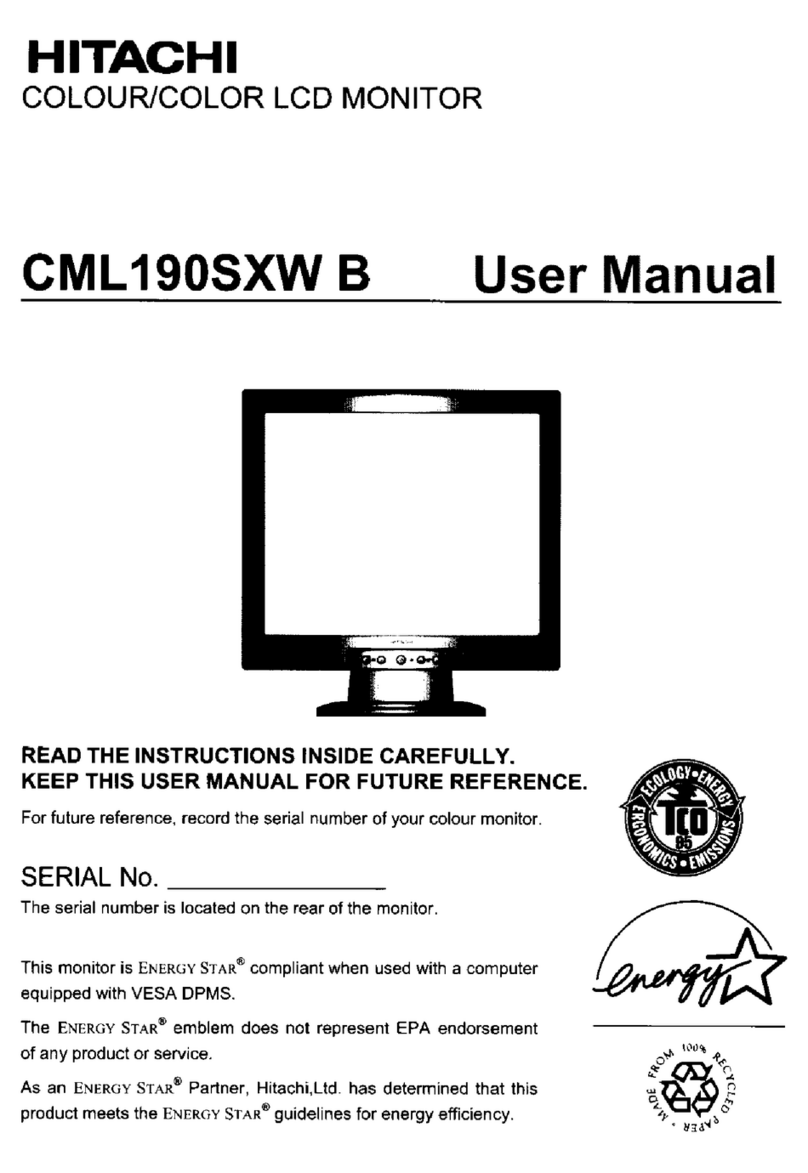 Hitachi CML190SXW B User manual Hitachi CML190SXW B User manual