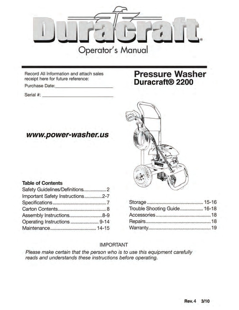 Duracraft 2200 Operator's manual