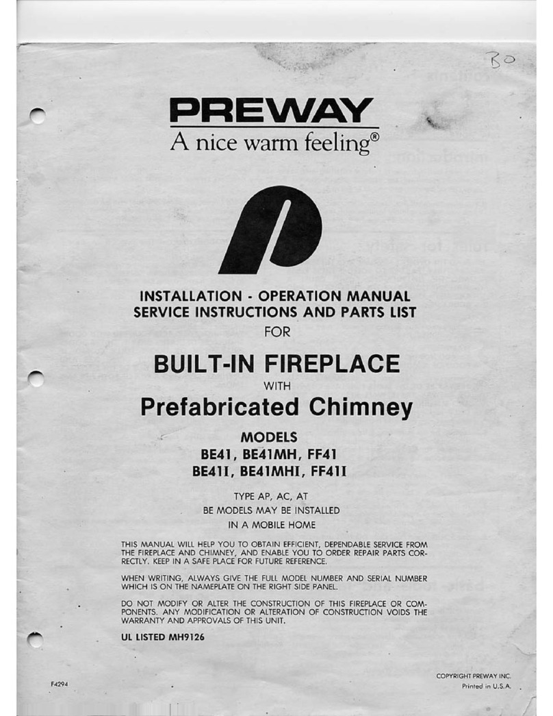 Preway BE41 Installation and operation manual Preway BE41 Installation and operation manual