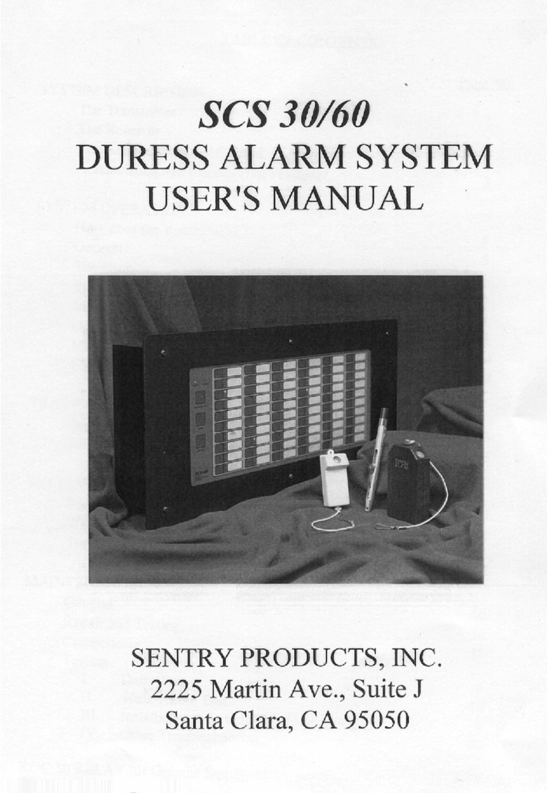Sentry SCS 30 User manual