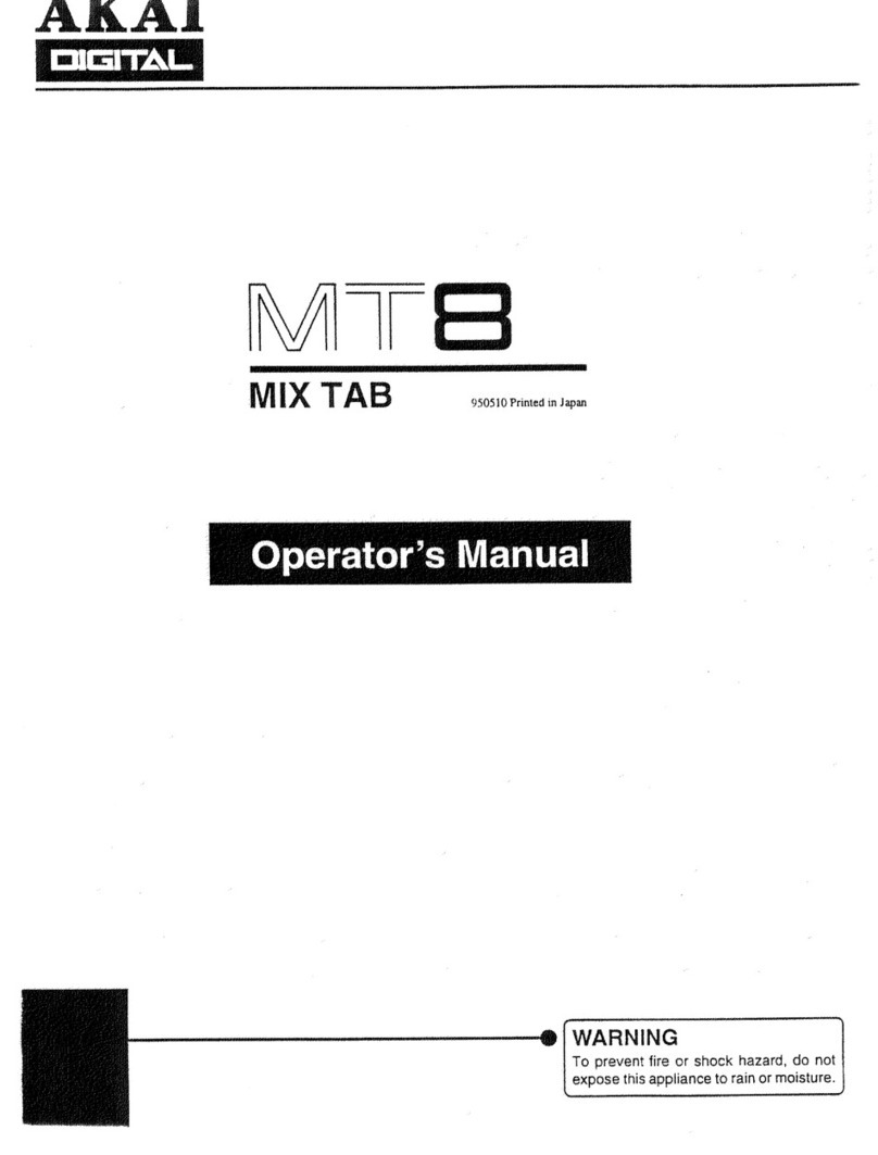 Akai MT8 User manual
