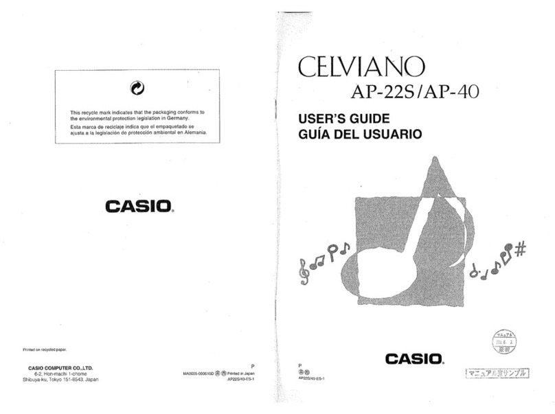 Casio Celviano AP-22S User manual