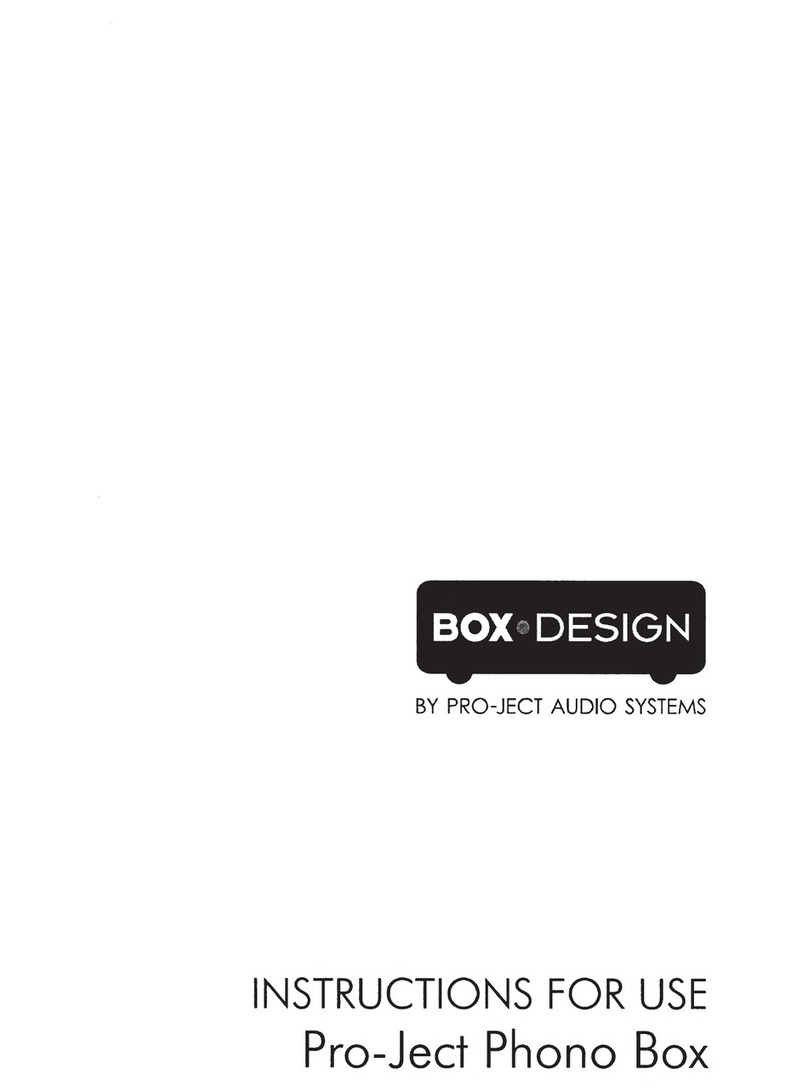 Pro-Ject Audio Systems Phono Box Instructions for use