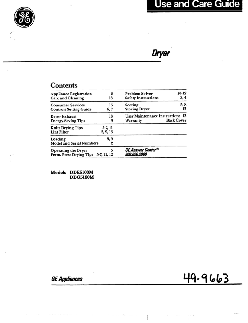 GE DDE5100M User manual