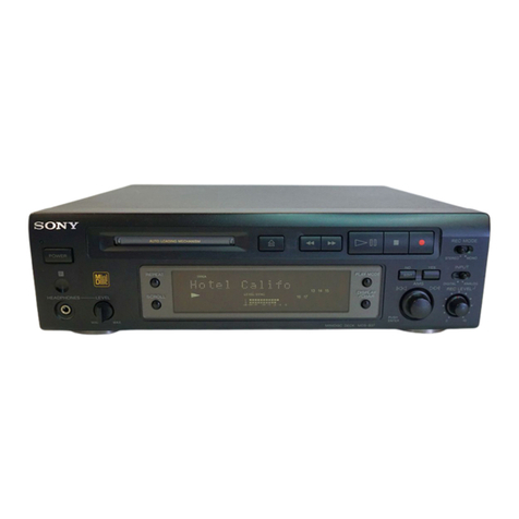 Sony MDS-S37 - Mini Disc Player User manual Sony MDS-S37 - Mini Disc Player User manual