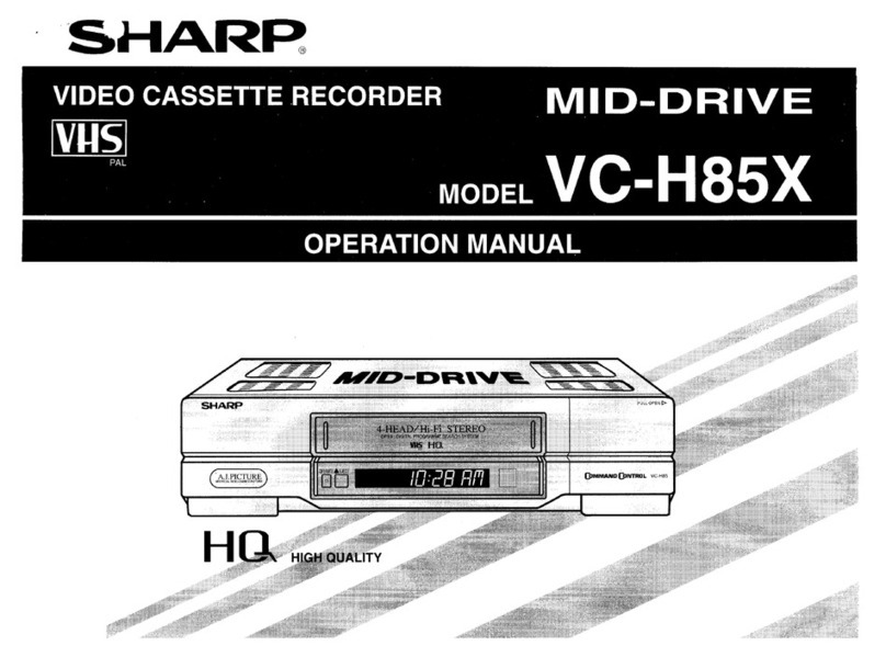 Sharp VC-H85X Operation manual