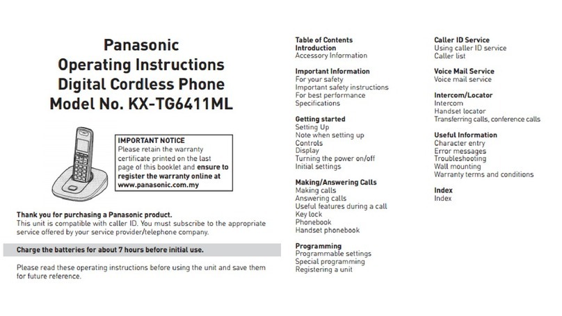 Panasonic KX-TG6411ML User manual