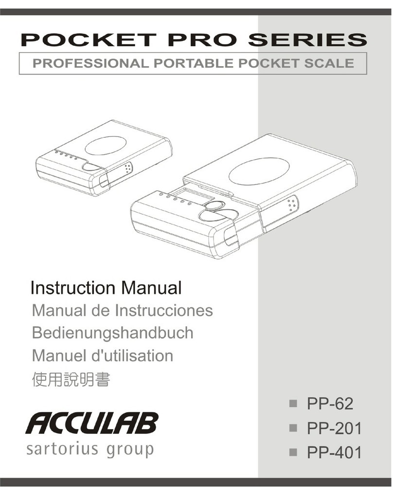 Acculab PP-62 instruction manual