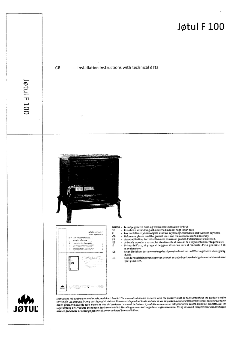 Jøtul F 100 Nordic User manual
