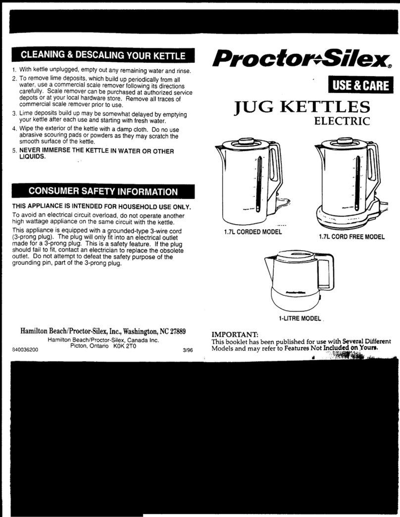 Proctor-Silex 45327 use & care