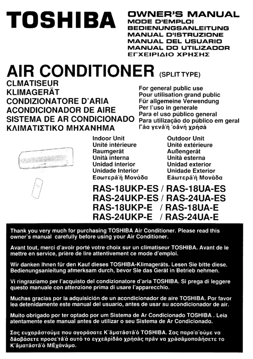 Toshiba RAS-18UKP-ES User manual