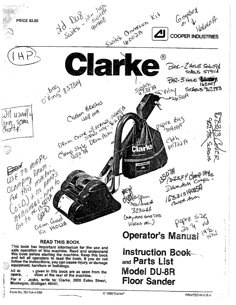Clarke DU-8R User manual