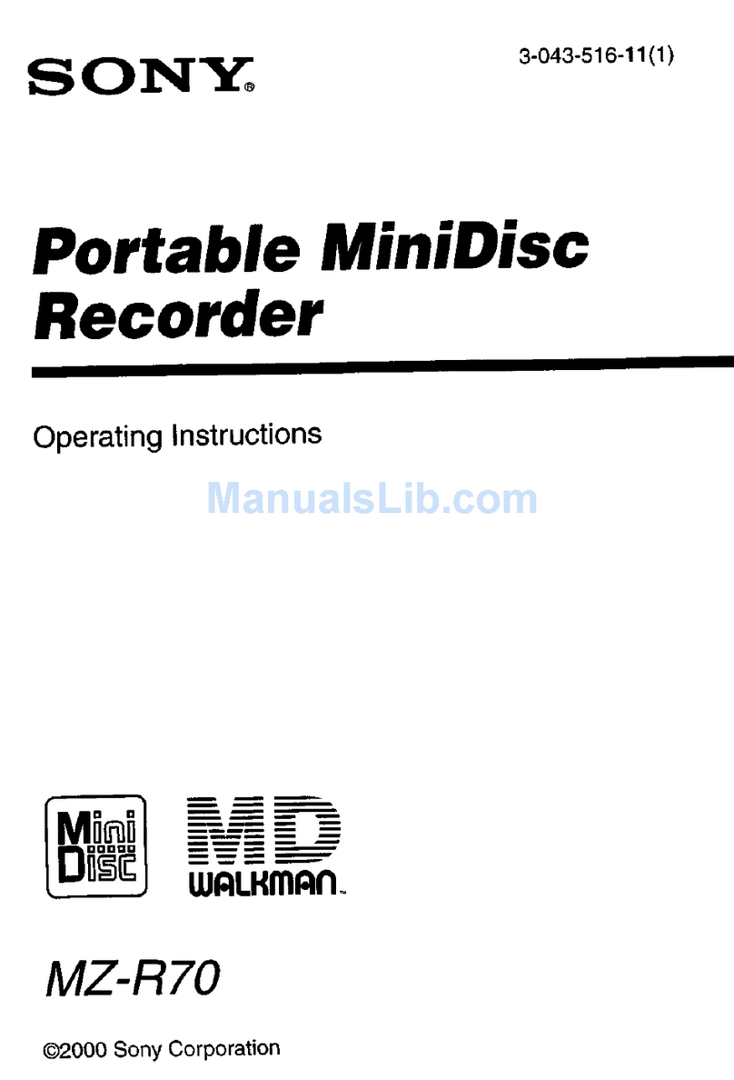 Sony MDWalkman MZ-R70 User manual