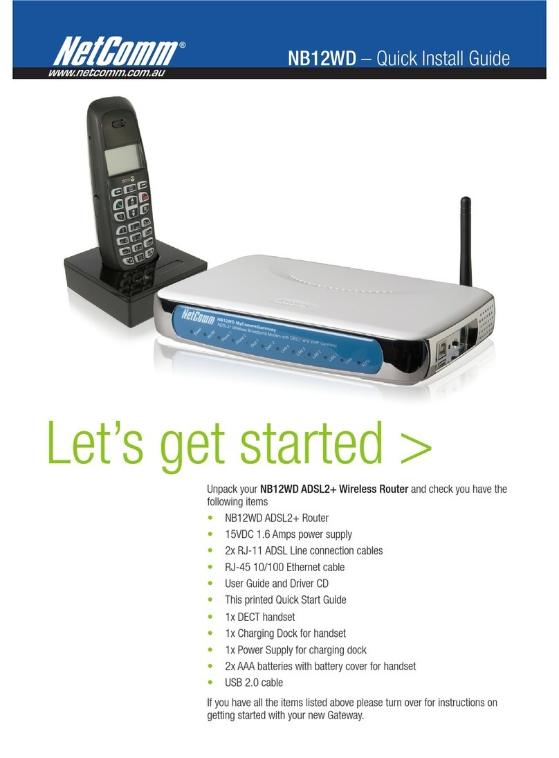NetComm NB12WD Quick install guide