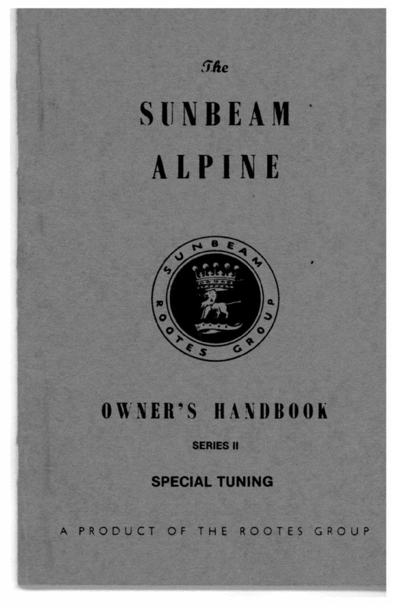 Sunbeam Alpine II Series Owner's handbook