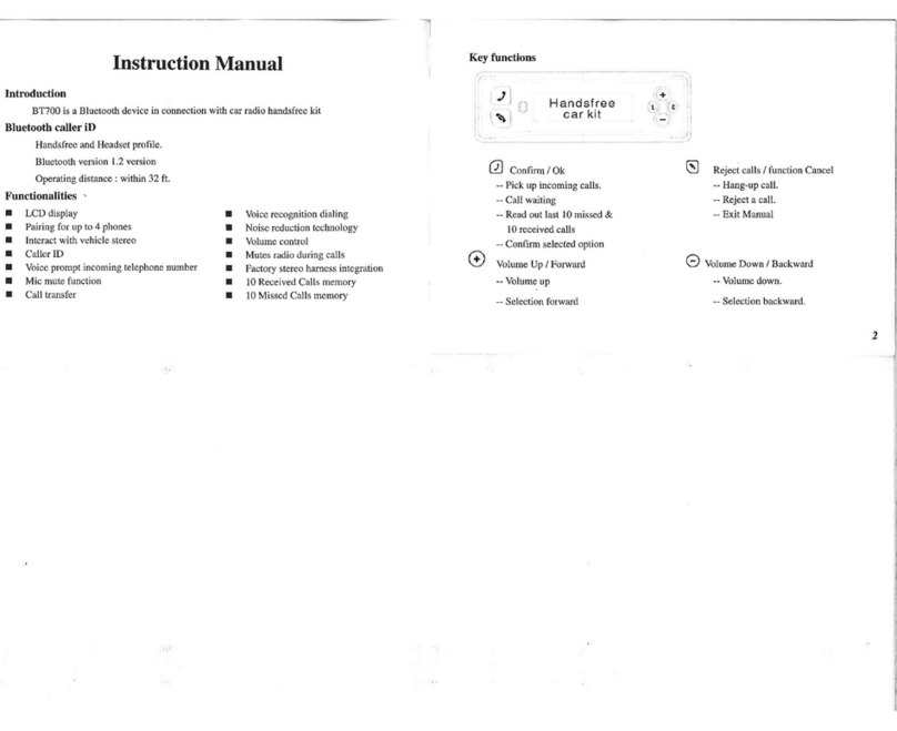 Myron&davis BT700 instruction manual