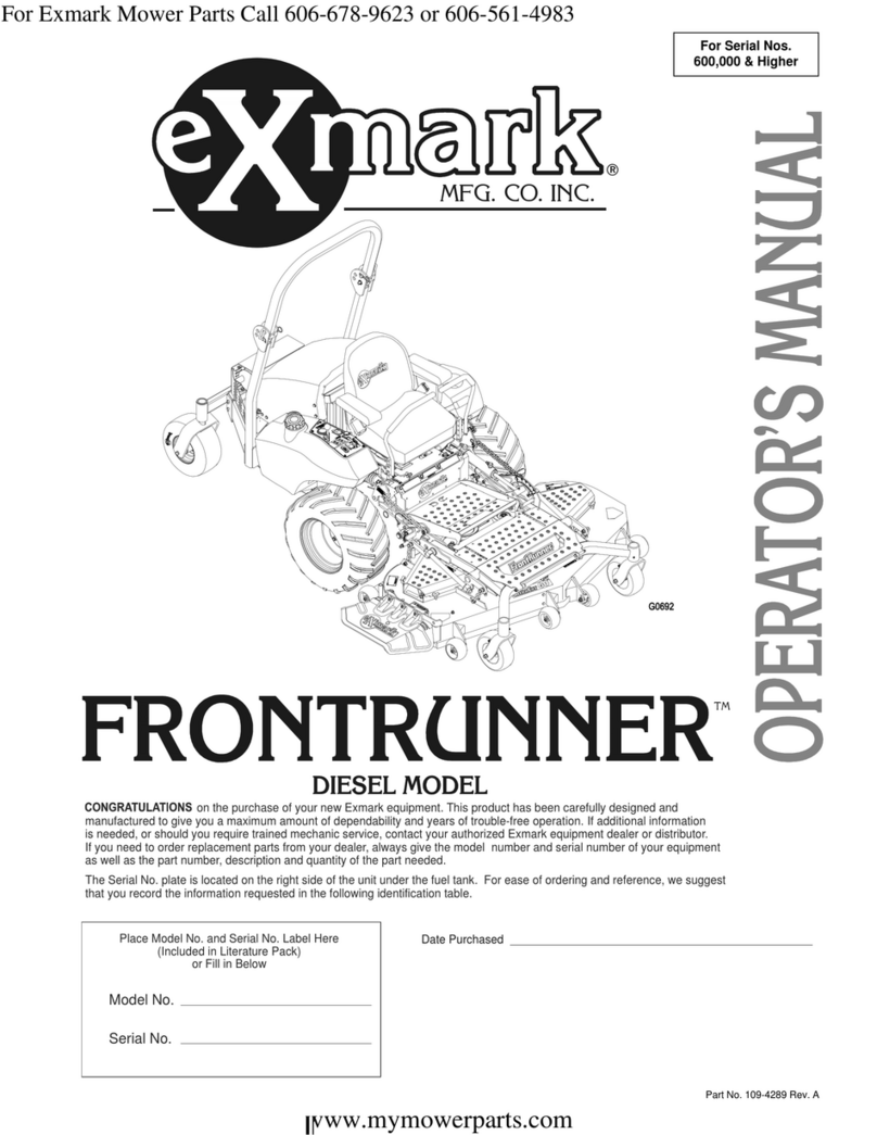 Exmark Frontrunner FR25KD User manual