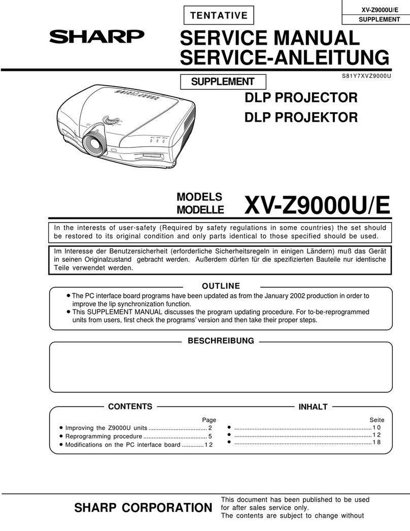 Sharp XV-Z9000U - Vision - DLP Projector User manual