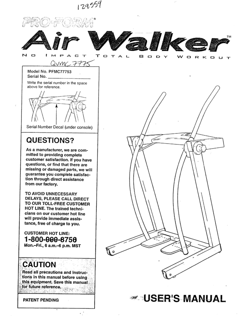 Pro-Form Air Walker PFMC77753 User manual