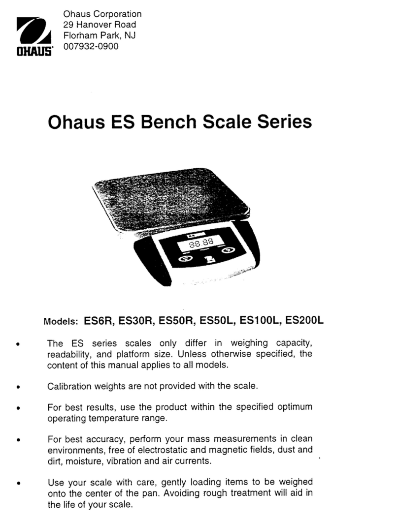 OHAUS ES6R User manual
