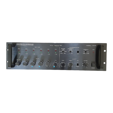 Altec Lansing 1707C MIXER AMPLIFIER Training manual Altec Lansing 1707C MIXER AMPLIFIER Training manual