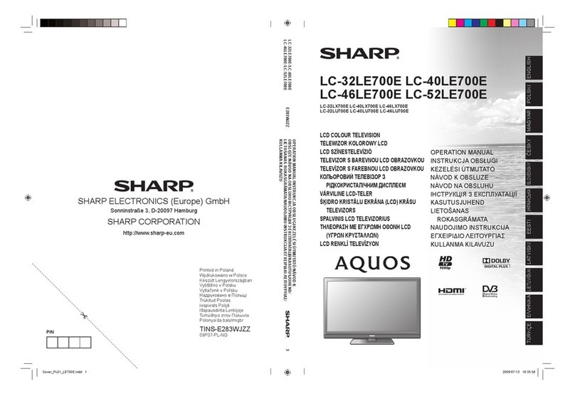 Sharp LC-32LE700E User manual