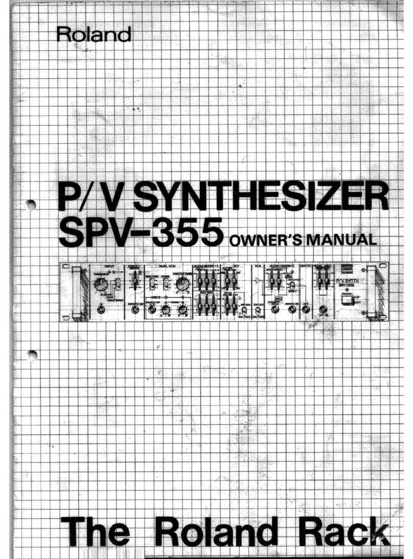 Roland SPV-355 User manual Roland SPV-355 User manual