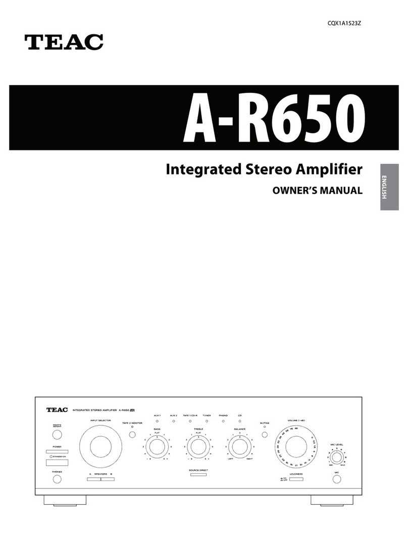 Teac A-R650 owner's manual