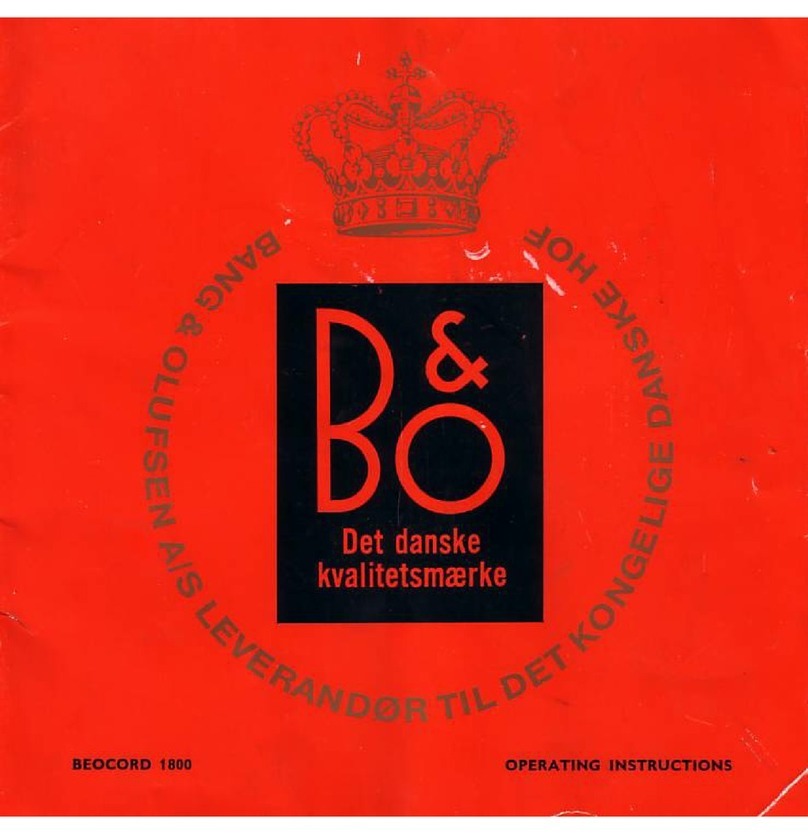 BeoCord 1800 operating instructions