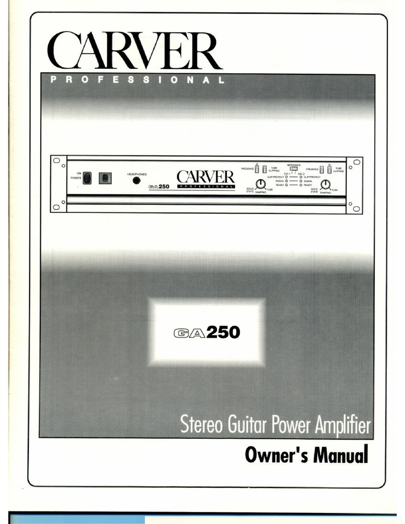 Carver GA250 owner's manual