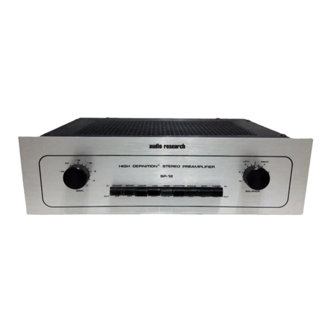 Audio Research SP-12 User manual