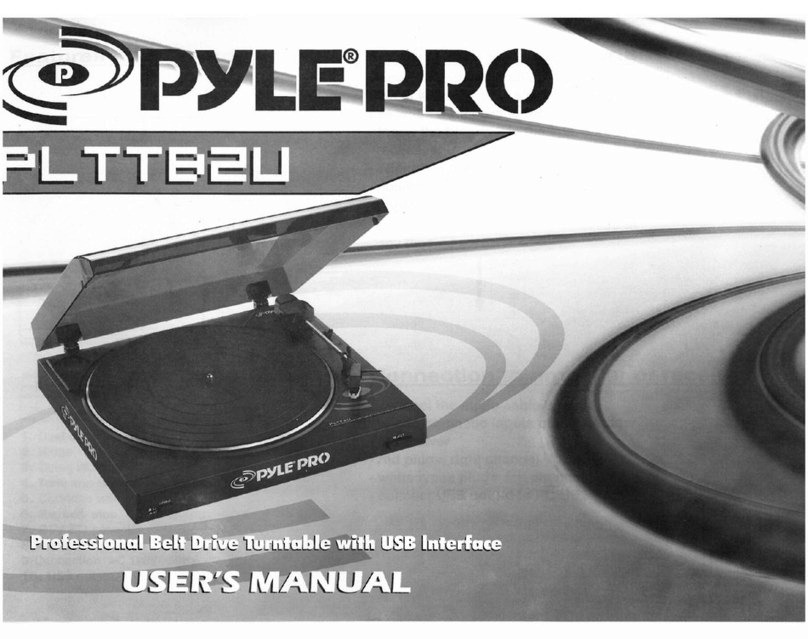 Pyle Pro PLTTB2U User manual