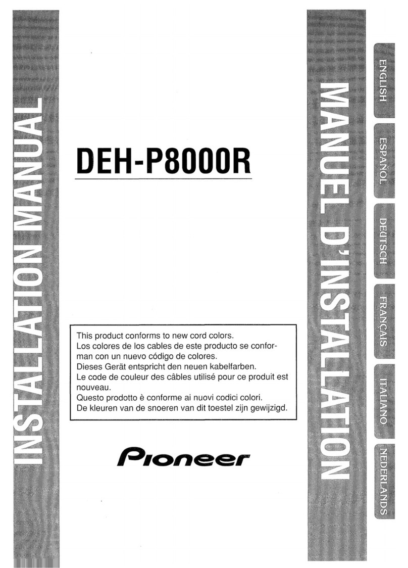Pioneer DEH-P8000R installation manual