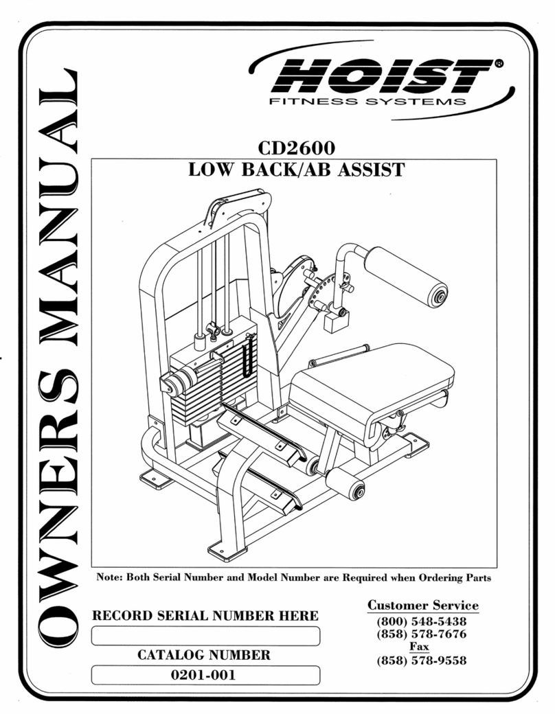 Hoist Fitness CD2600 owner's manual