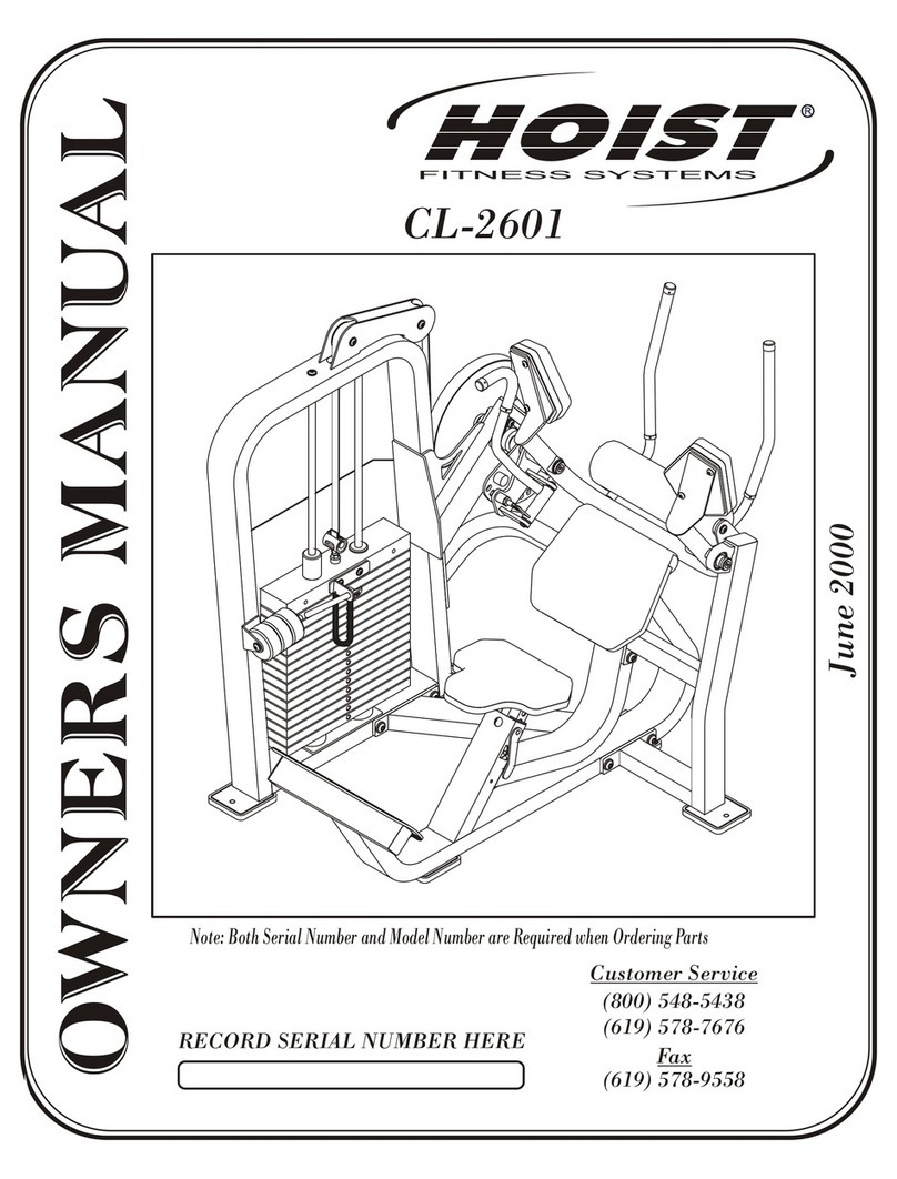 Hoist Fitness CL-2601 owner's manual