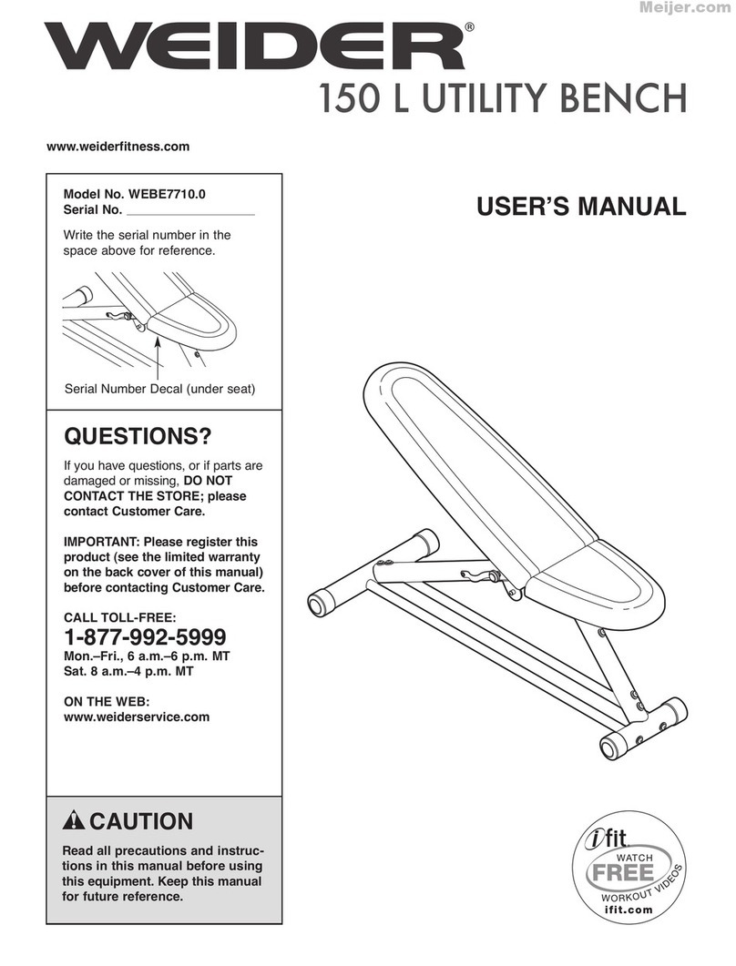 Weider 150 L WEBE7710.0 user manual