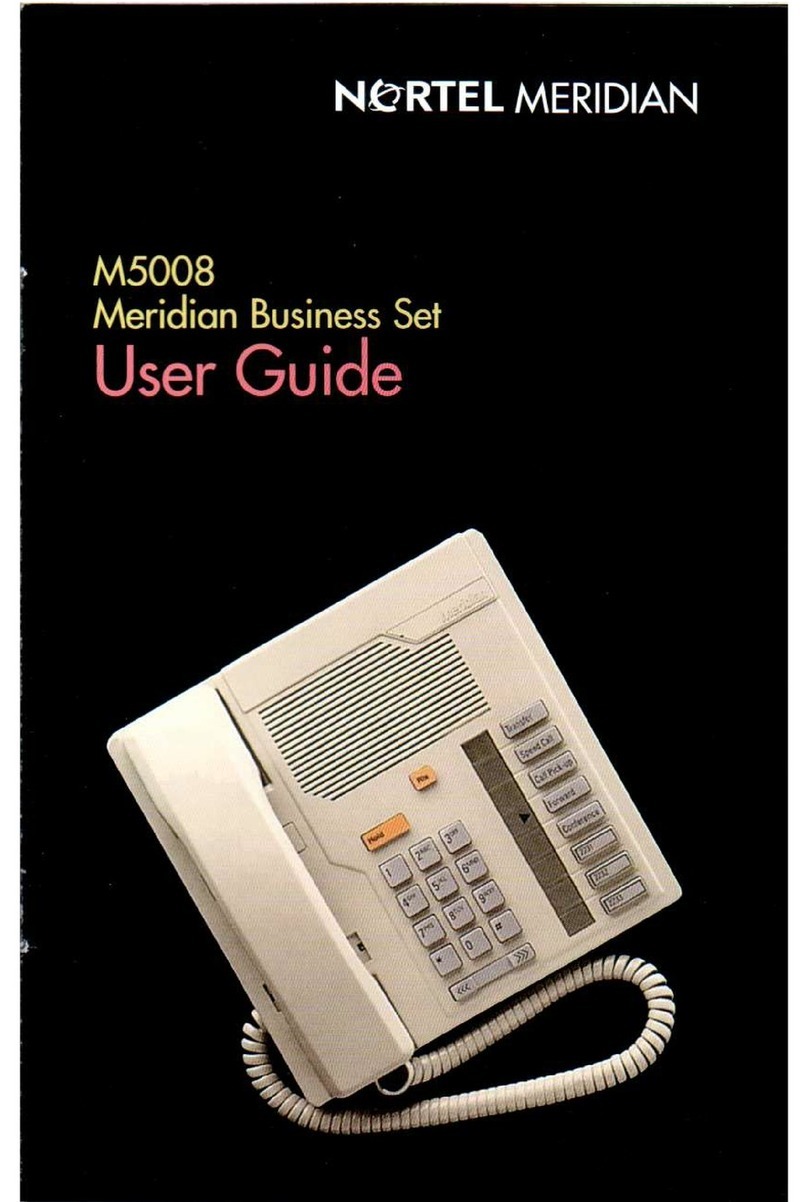 Nortel Meridian M5008 User manual Nortel Meridian M5008 User manual
